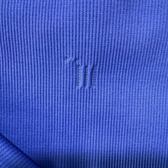 Lululemon Blue  Sapphire Blue Snake In the Flow Crop II Seamless Leggings Size 8 - Picture 2 of 3